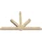 Ekena Millwork Kennewick Rough Sawn Timber Gable Bracket, Douglas Fir, 108"W x 68"H x 6"D x 6"F, 15/12 Pitch GBW108X68X0606KEN00RDF - alternate 4